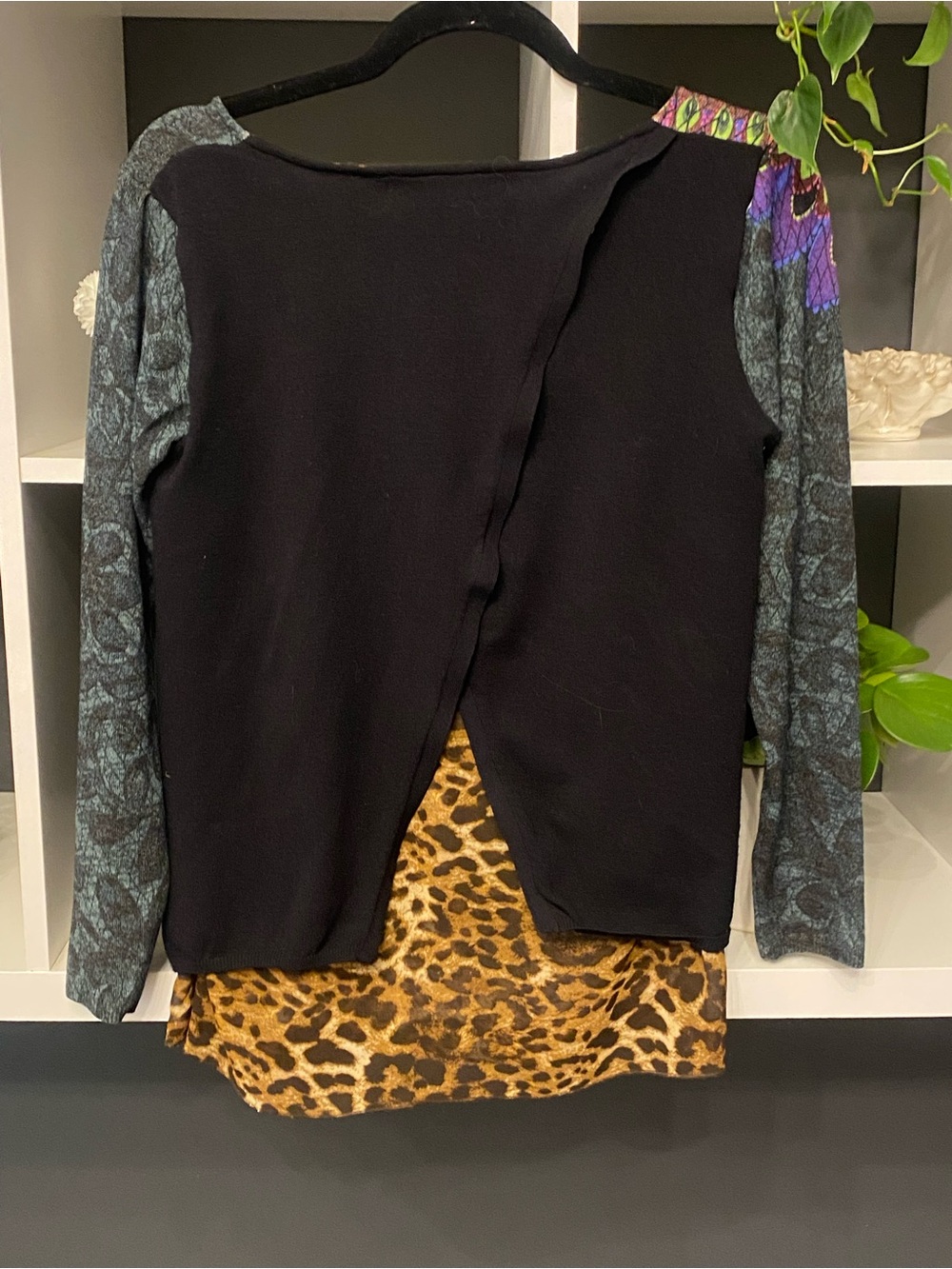 Desigual Women's Printed Long-Sleeved TwoferTop with Colorful Mandala Detail - Picture 2 of 8